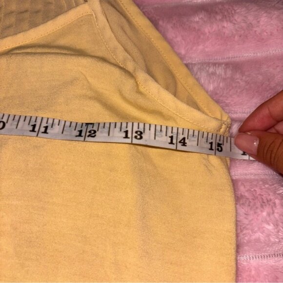 Loft Y2K yellow flowy shirt size small - Picture 6 of 6